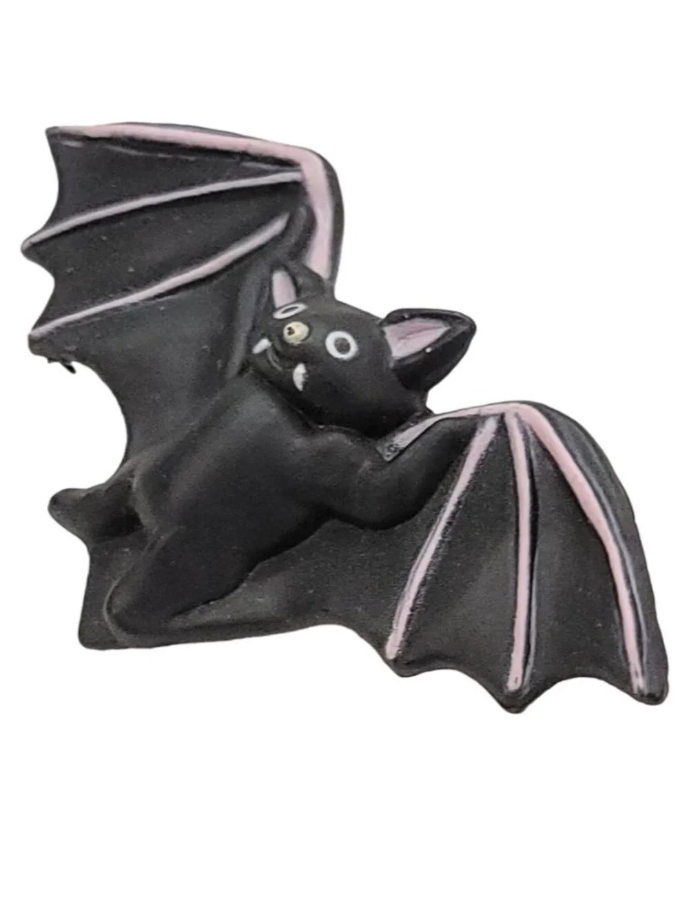 Fun World Division Vintage S. Lehman Halloween Black Vampire Bat Pin, K126